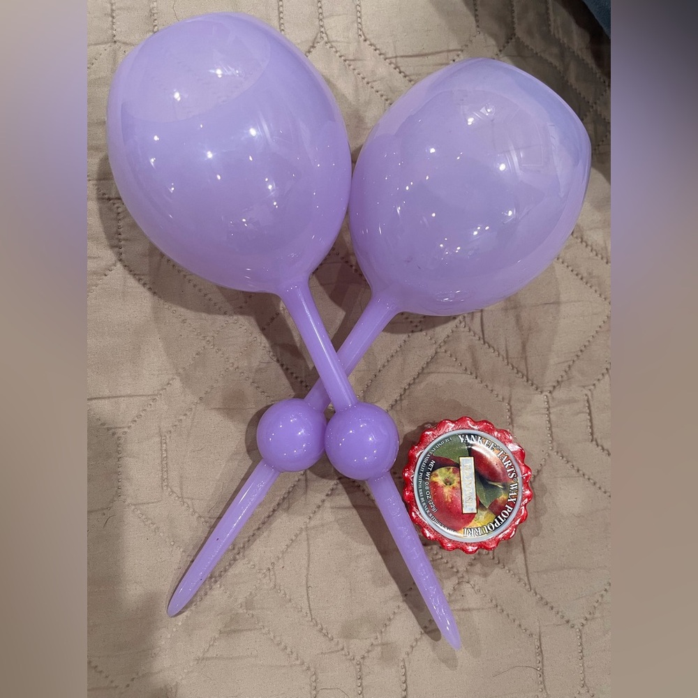 Purple “Beach Glass” wine glasses
